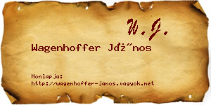 Wagenhoffer János névjegykártya